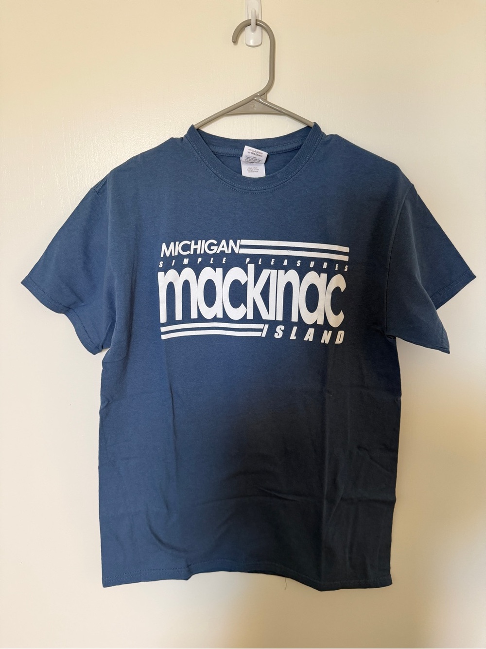 Blue Gildan Mackinac Island Short Sleeve Tee
